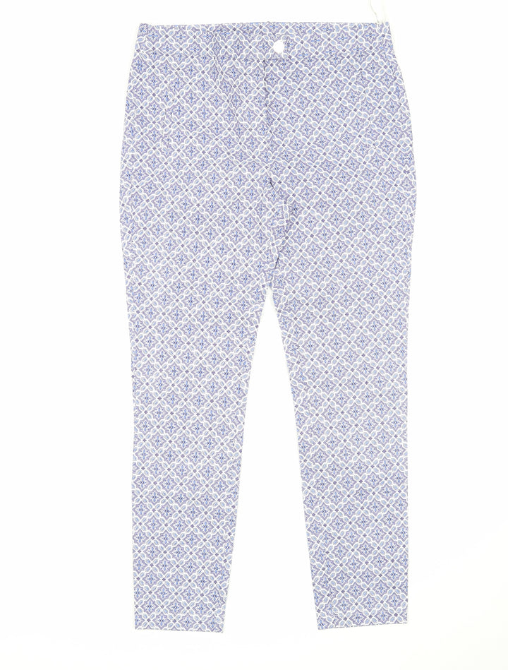 Dorothy Perkins Womens Multicoloured Argyle/Diamond Viscose Trousers  Size 10 L27 in Regular