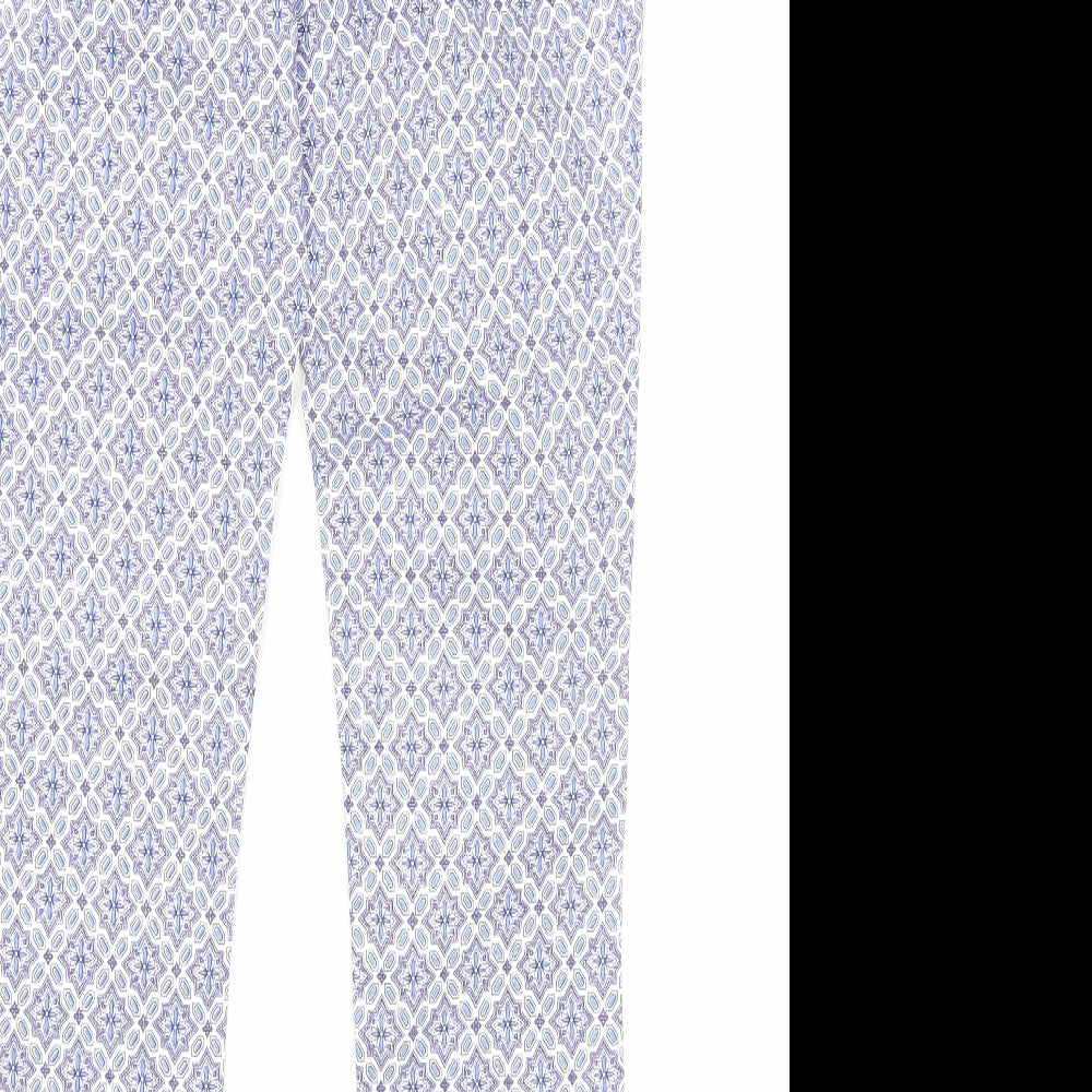 Dorothy Perkins Womens Multicoloured Argyle/Diamond Viscose Trousers  Size 10 L27 in Regular