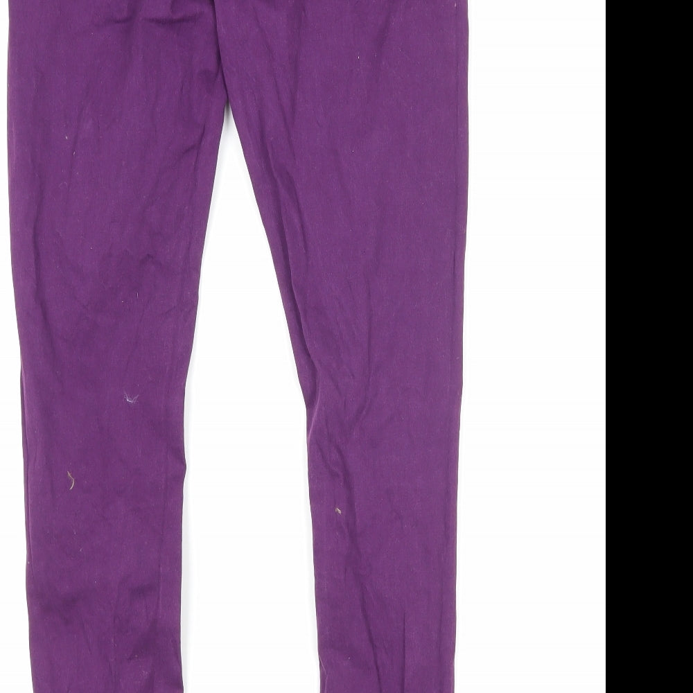Store Twenty One  Womens Purple  Cotton Skinny Jeans Size 8 L29 in Regular