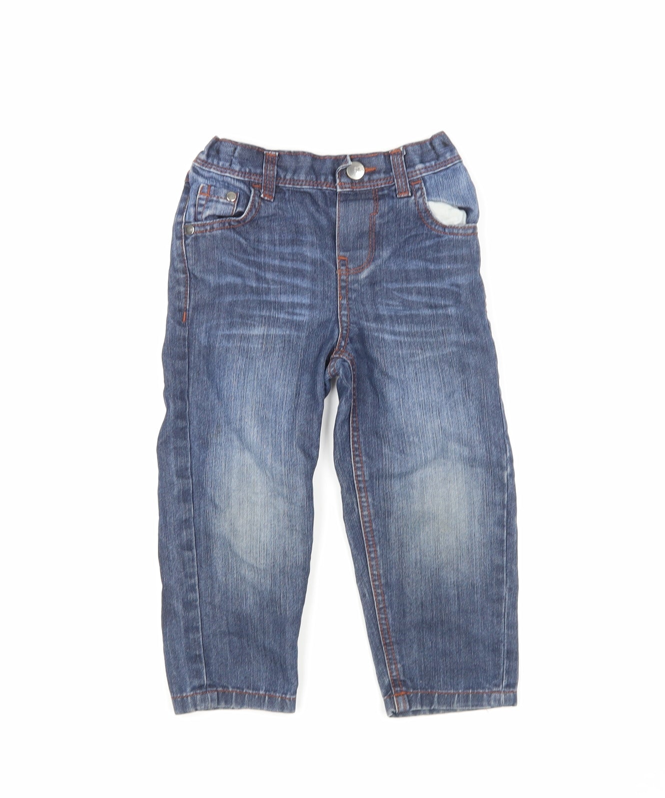 Nutmeg Boys Blue  Cotton Straight Jeans Size 2-3 Years  Regular