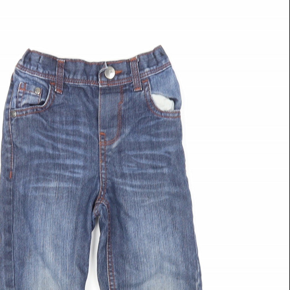 Nutmeg Boys Blue  Cotton Straight Jeans Size 2-3 Years  Regular