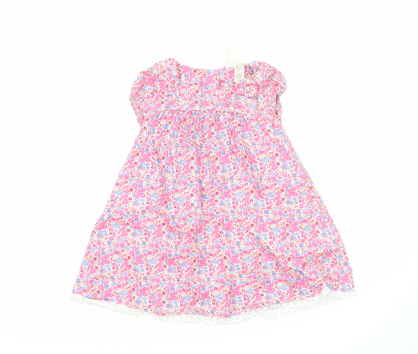 Strawberry Faire Girls Multicoloured Floral Cotton A-Line  Size 3-4 Years  Square Neck
