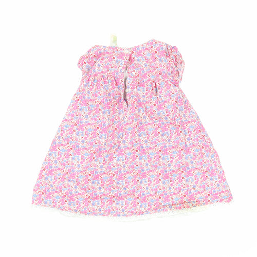 Strawberry Faire Girls Multicoloured Floral Cotton A-Line  Size 3-4 Years  Square Neck