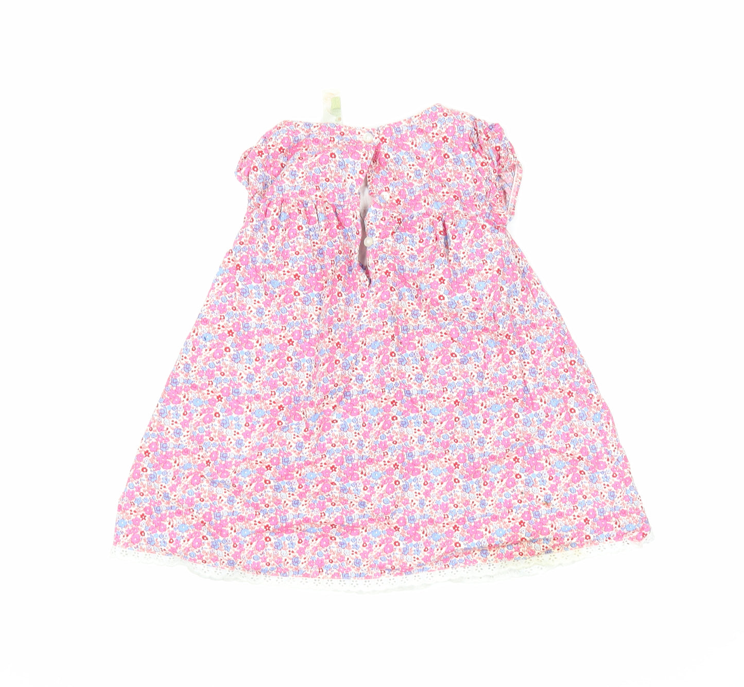 Strawberry Faire Girls Multicoloured Floral Cotton A-Line  Size 3-4 Years  Square Neck