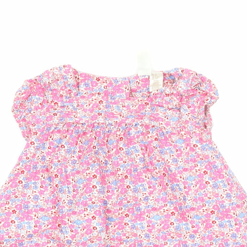 Strawberry Faire Girls Multicoloured Floral Cotton A-Line  Size 3-4 Years  Square Neck