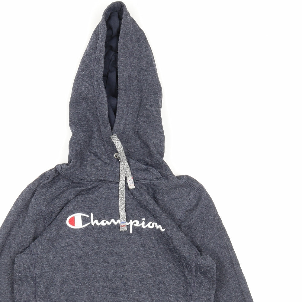 Champion  Womens Grey  Cotton Pullover Hoodie Size M