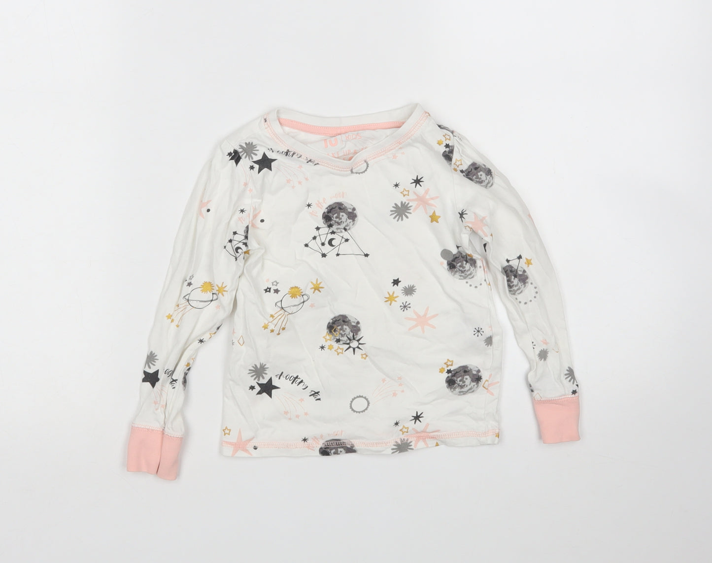 TU Girls Multicoloured  Cotton Top Pyjama Top Size 3-4 Years