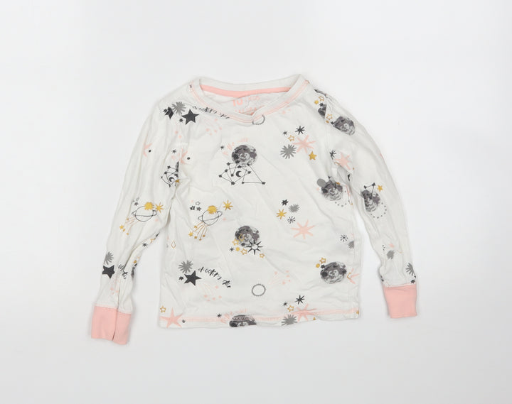 TU Girls Multicoloured  Cotton Top Pyjama Top Size 3-4 Years