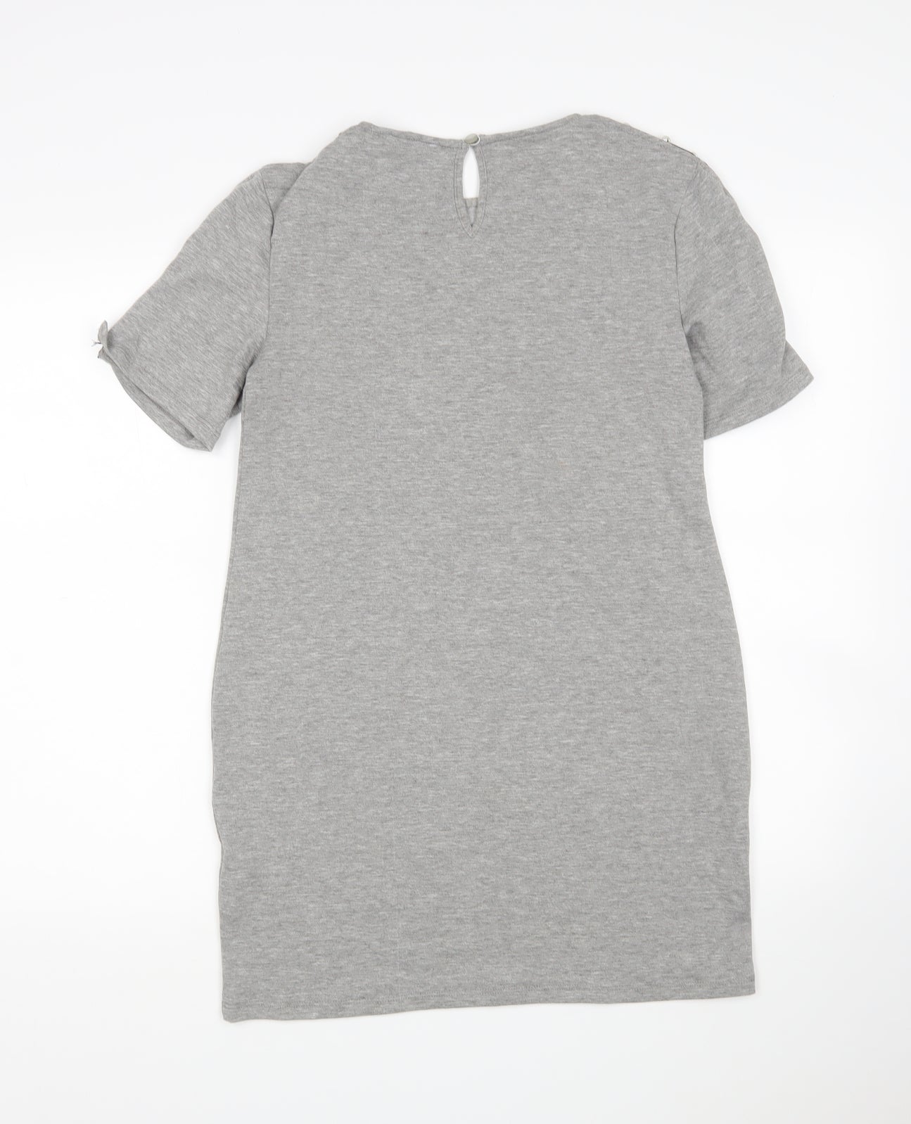ASOS Womens Grey  Polyester Jumper Dress  Size 8  Round Neck