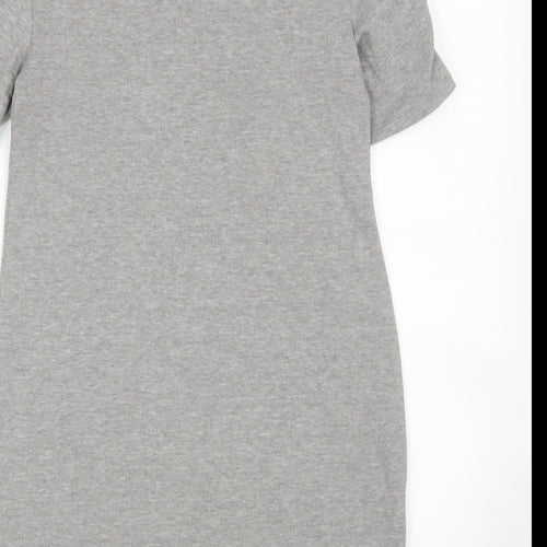 ASOS Womens Grey  Polyester Jumper Dress  Size 8  Round Neck