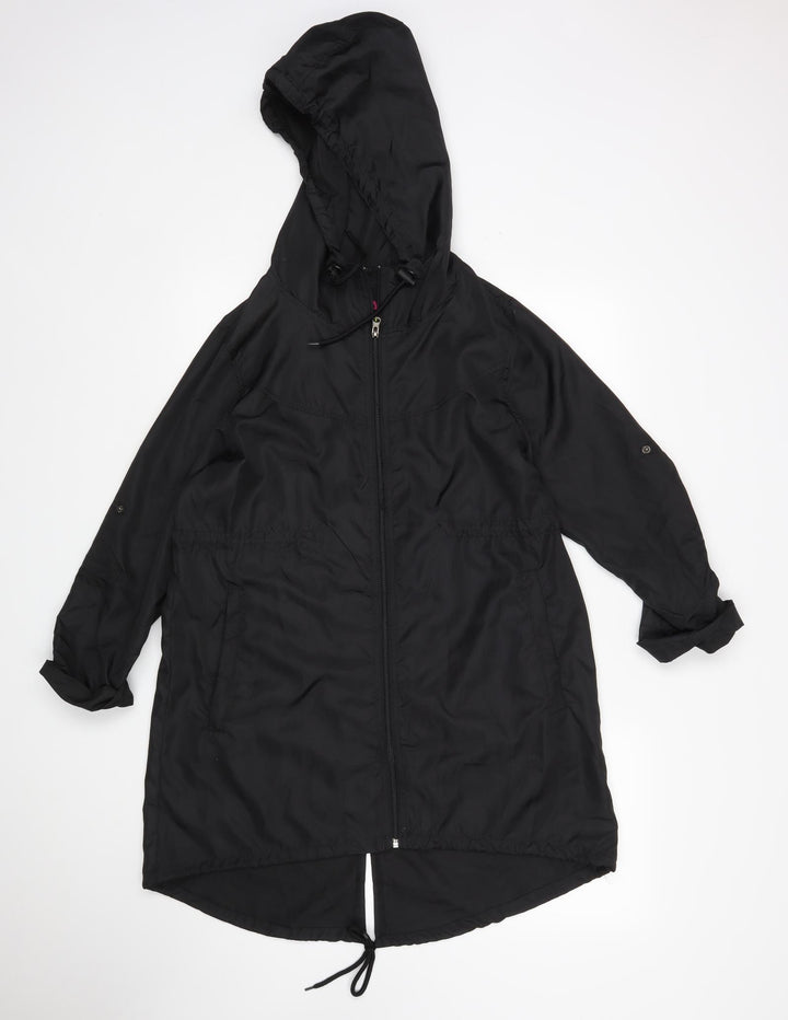 Denim CO Womens Black   Parka Coat Size S