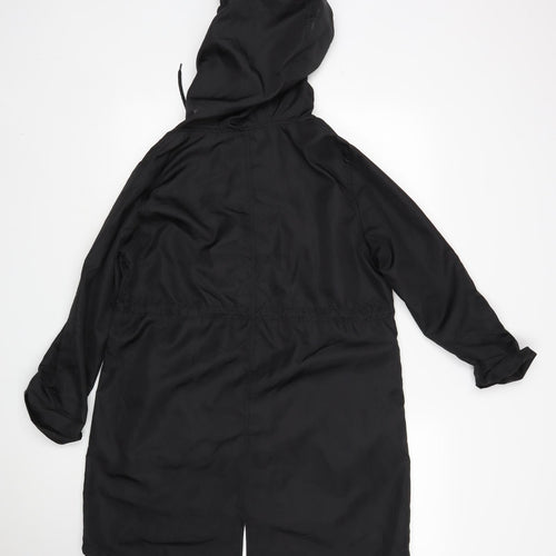 Denim CO Womens Black   Parka Coat Size S