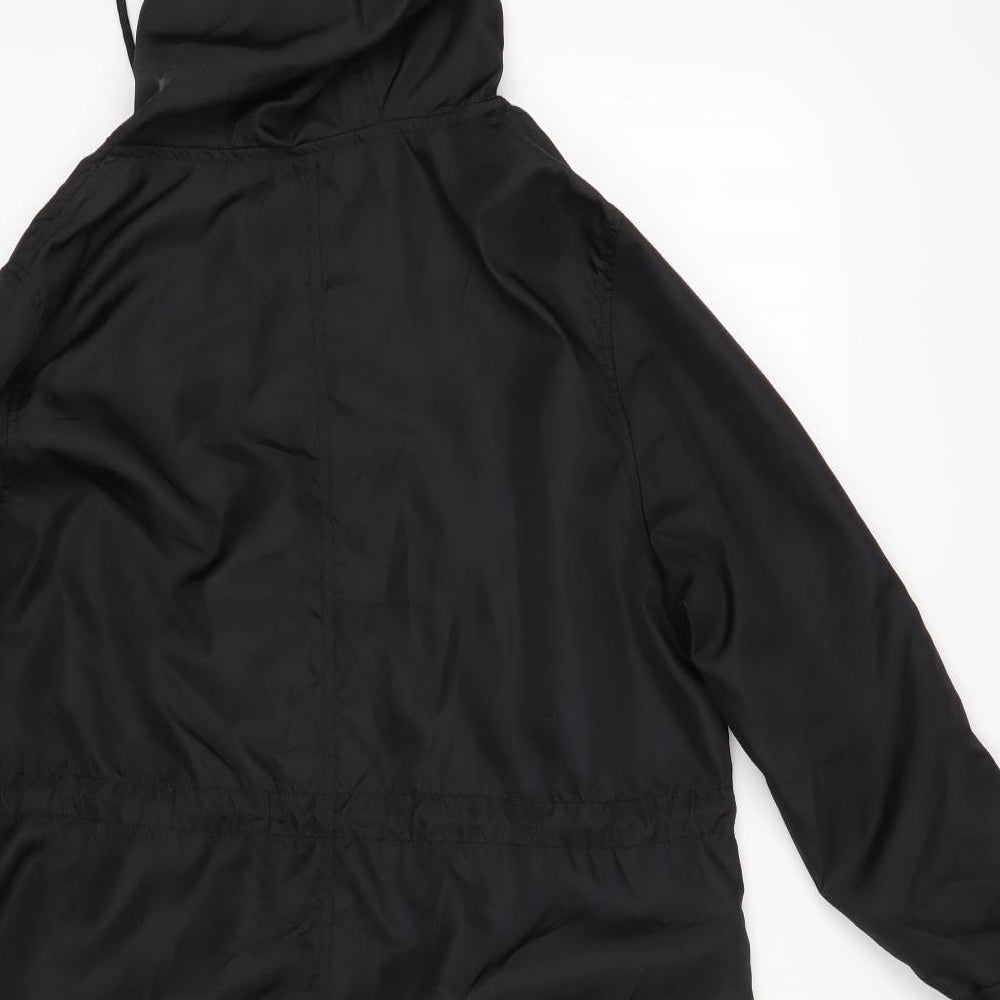 Denim CO Womens Black   Parka Coat Size S