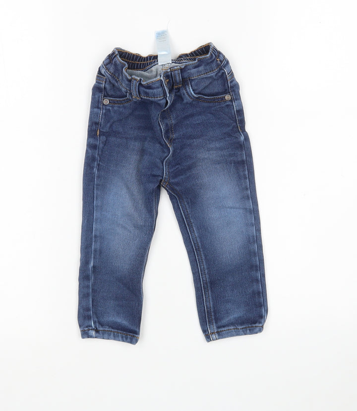 George Boys Blue  Cotton Capri Jeans Size 9-12 Months