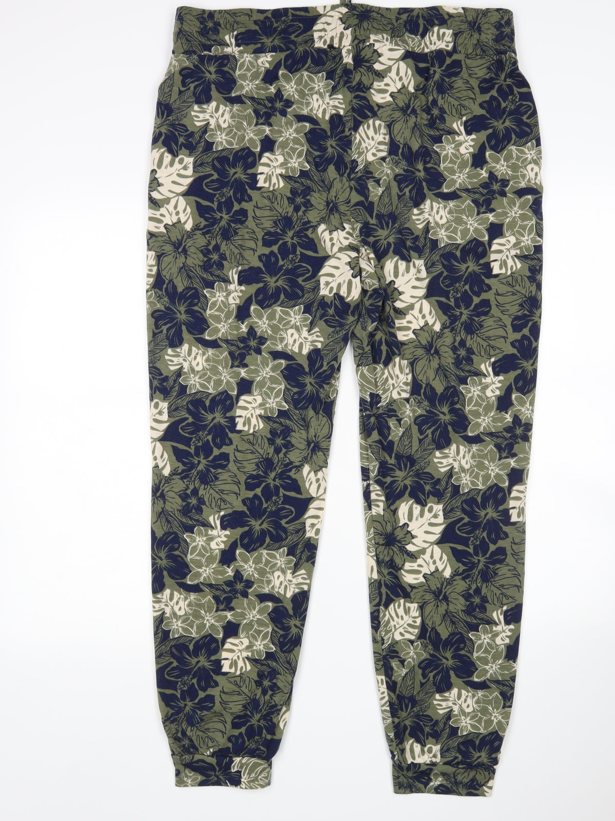 Primark Womens Multicoloured Floral Polyester Sweatpants Trousers Size L L28 in Regular