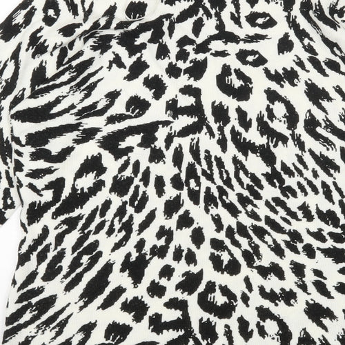 Papaya Womens Multicoloured Round Neck Animal Print Acrylic Pullover Jumper Size 12
