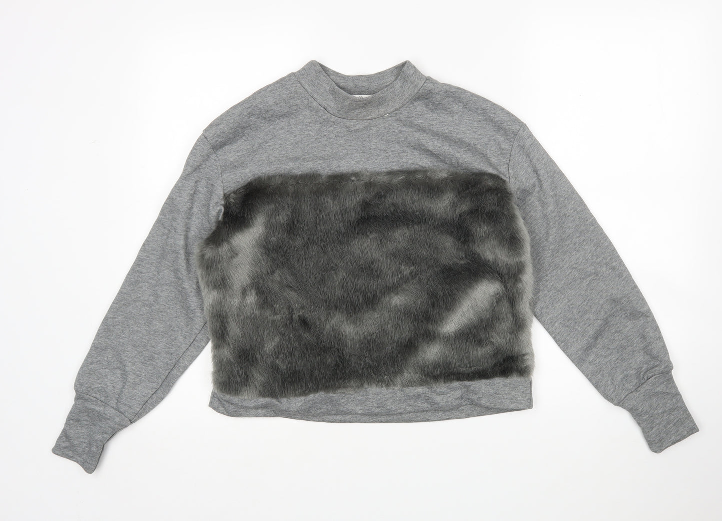 Oh My live Womens Grey  Cotton Pullover Sweatshirt Size S