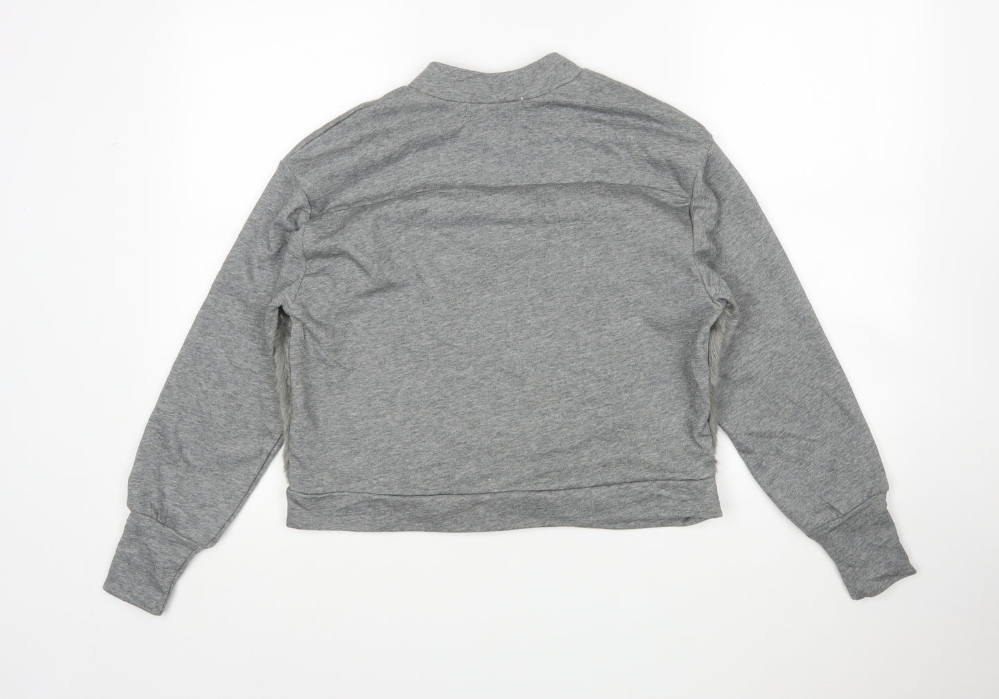 Oh My live Womens Grey  Cotton Pullover Sweatshirt Size S