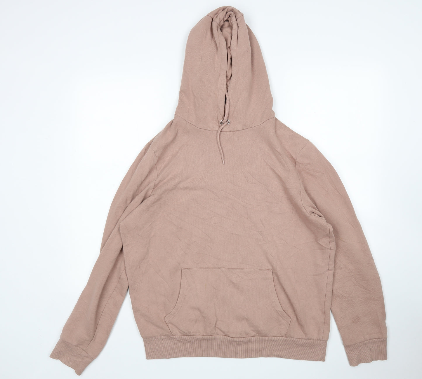 New Look Mens Brown  Cotton Pullover Hoodie Size L