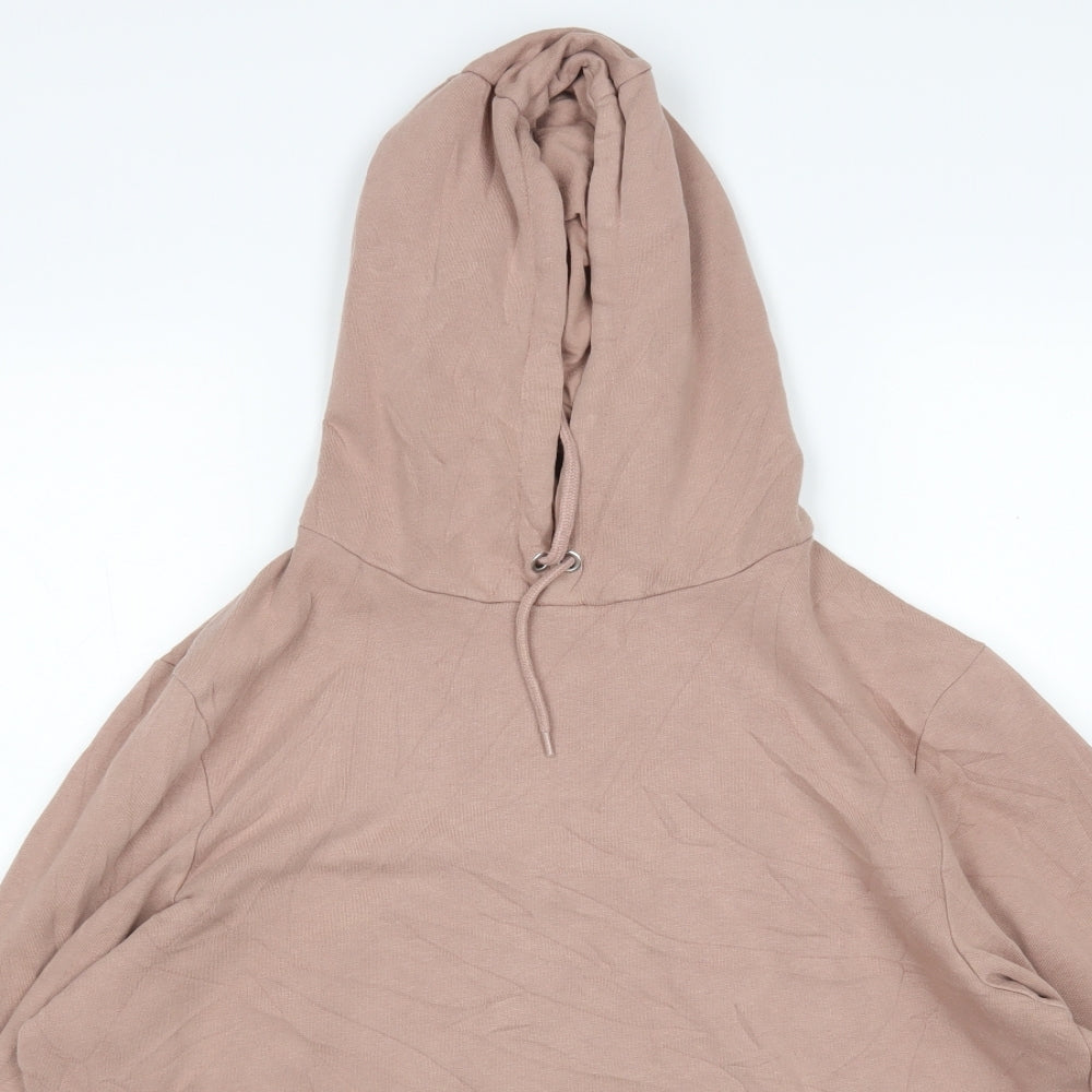 New Look Mens Brown  Cotton Pullover Hoodie Size L