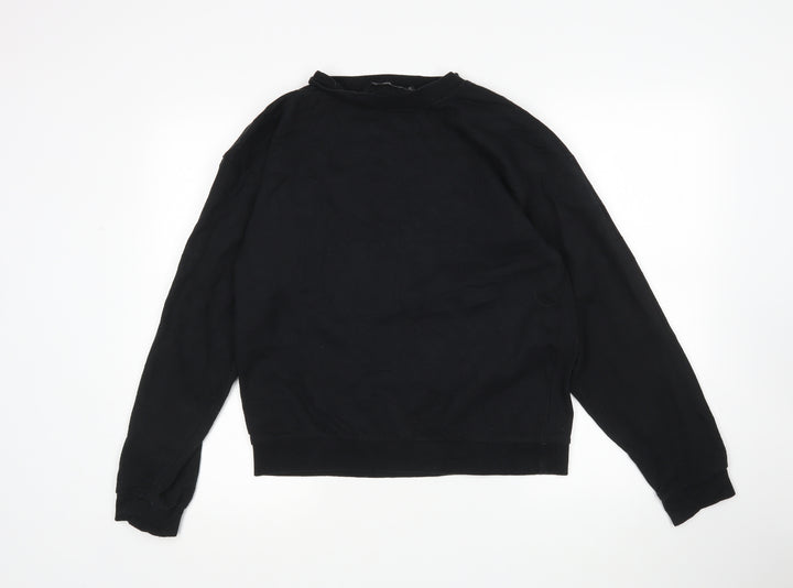 In the Style Womens Black Cotton Pullover Sweatshirt Size S