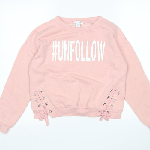 Primark Girls Pink  Polyester Pullover Sweatshirt Size 11-12 Years