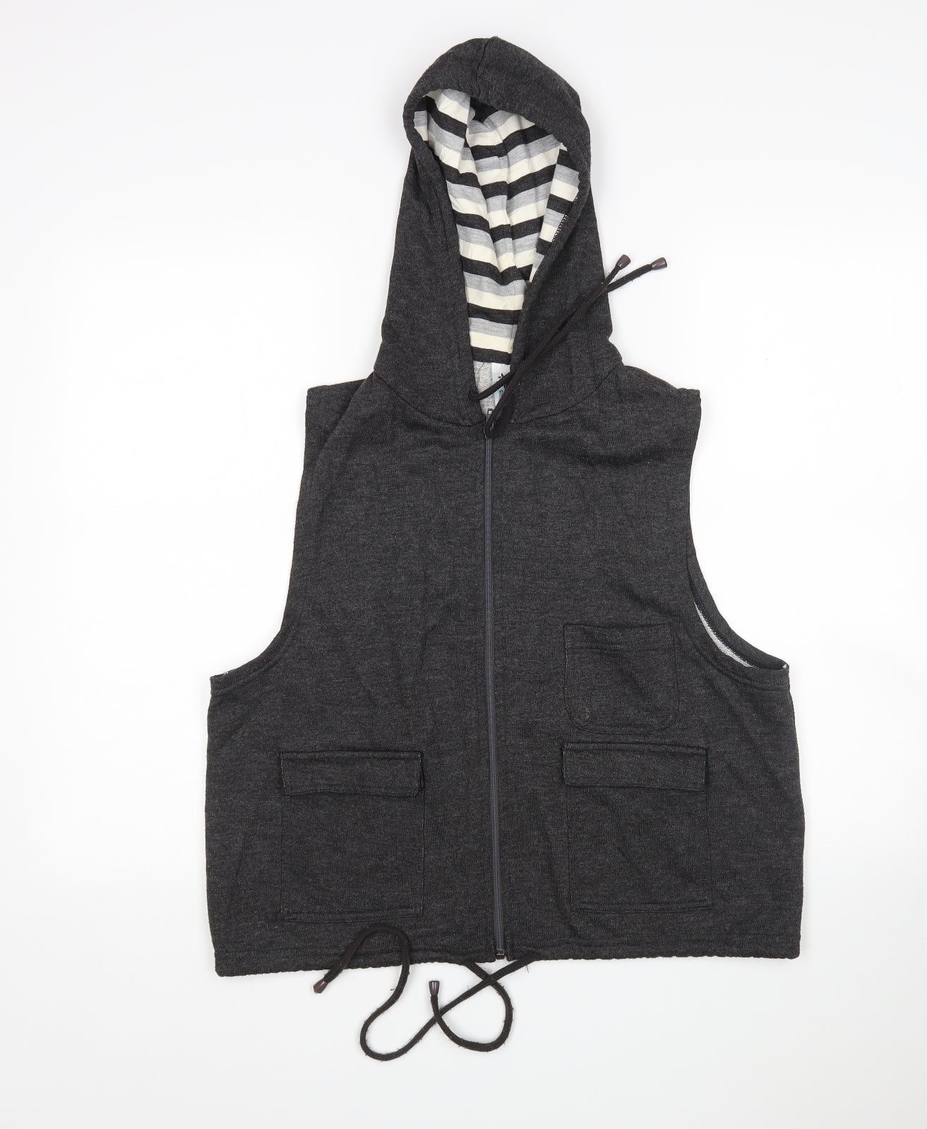 Rodeo Womens Grey  Polyester Vest Hoodie Size 16