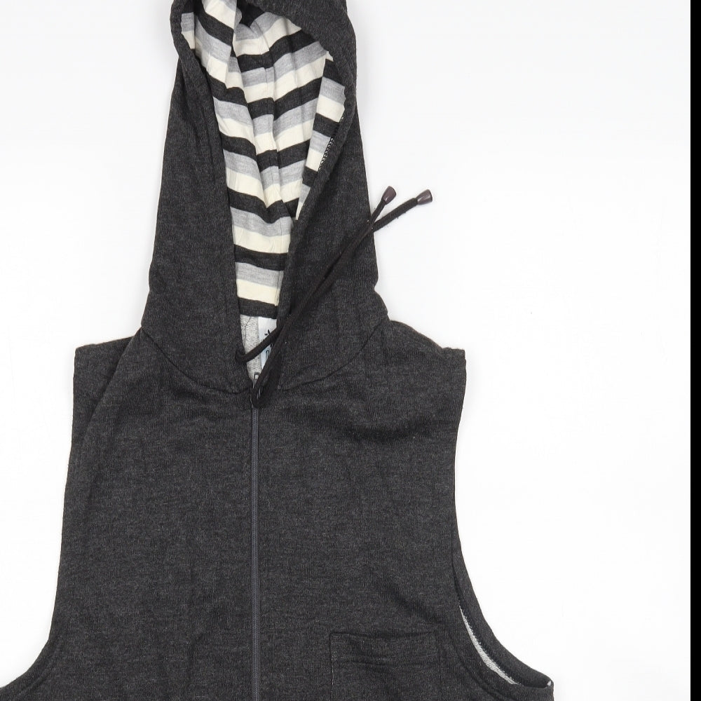 Rodeo Womens Grey  Polyester Vest Hoodie Size 16