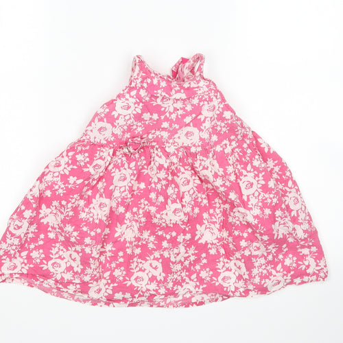 YD Girls Multicoloured Floral Cotton A-Line  Size 3-4 Years  Square Neck