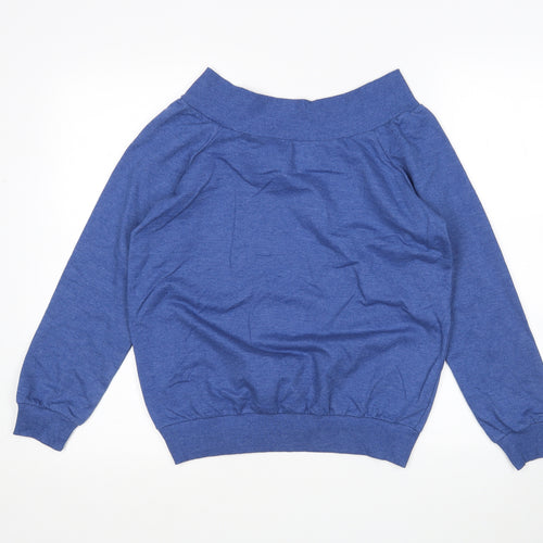 Peacocks Womens Blue  Polyester Pullover Sweatshirt Size 12