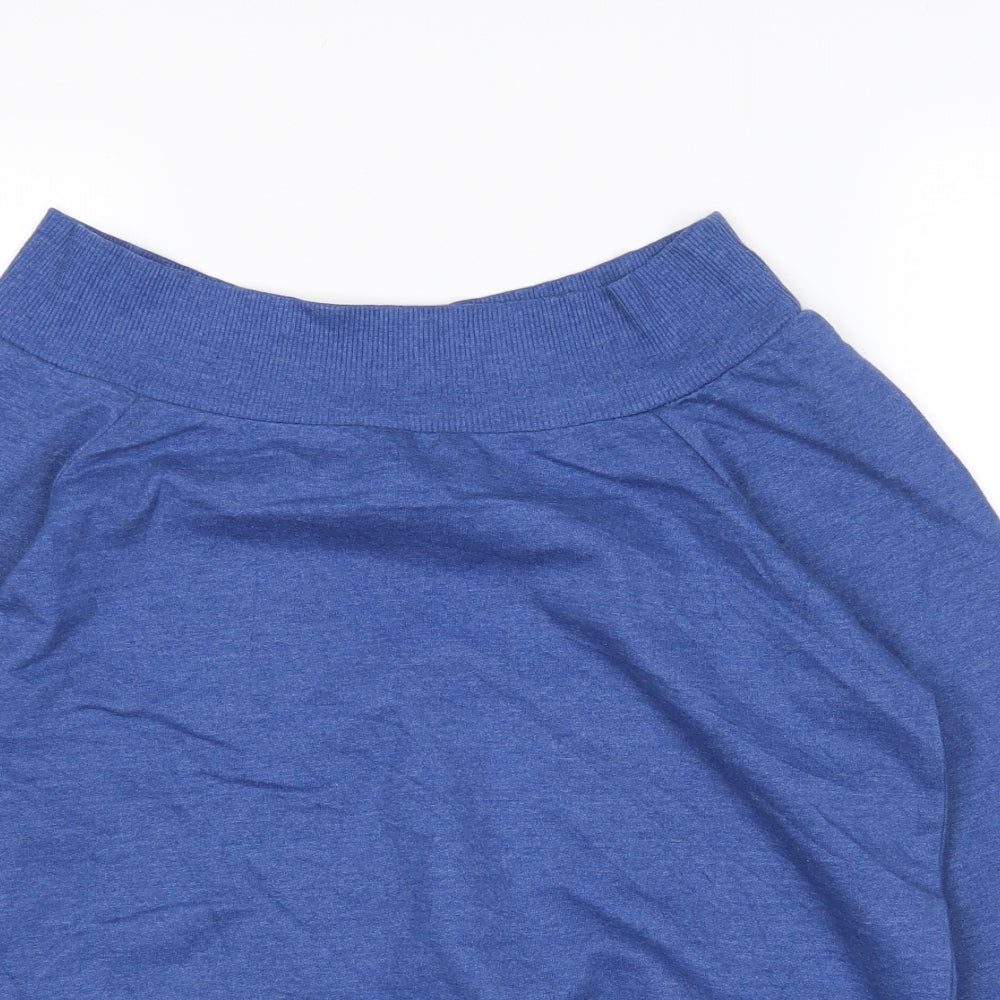 Peacocks Womens Blue  Polyester Pullover Sweatshirt Size 12