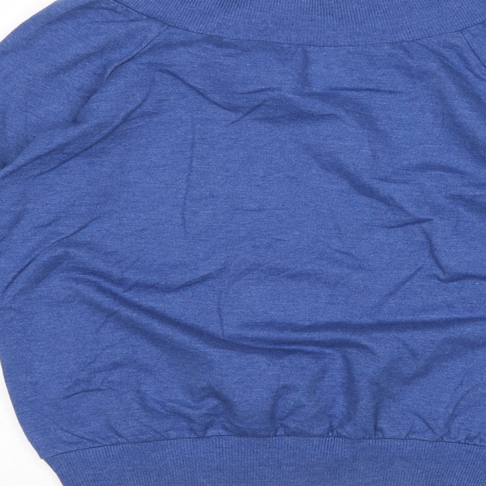 Peacocks Womens Blue  Polyester Pullover Sweatshirt Size 12