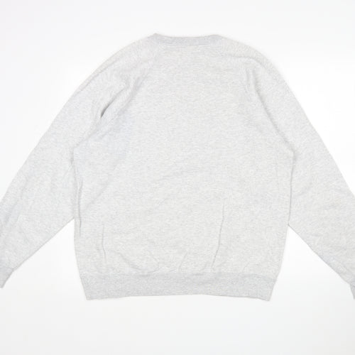 Fruit of the Loom Mens Grey  Cotton Pullover Sweatshirt Size L