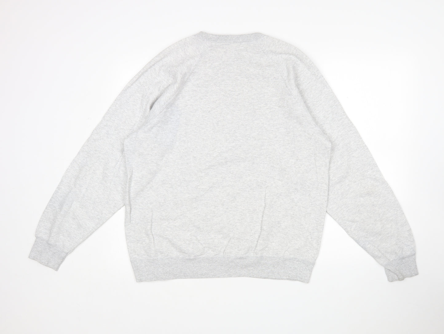 Fruit of the Loom Mens Grey  Cotton Pullover Sweatshirt Size L