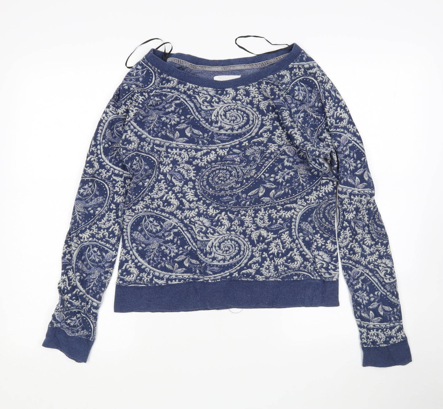 H^M Womens Multicoloured Paisley Cotton Pullover Sweatshirt Size M