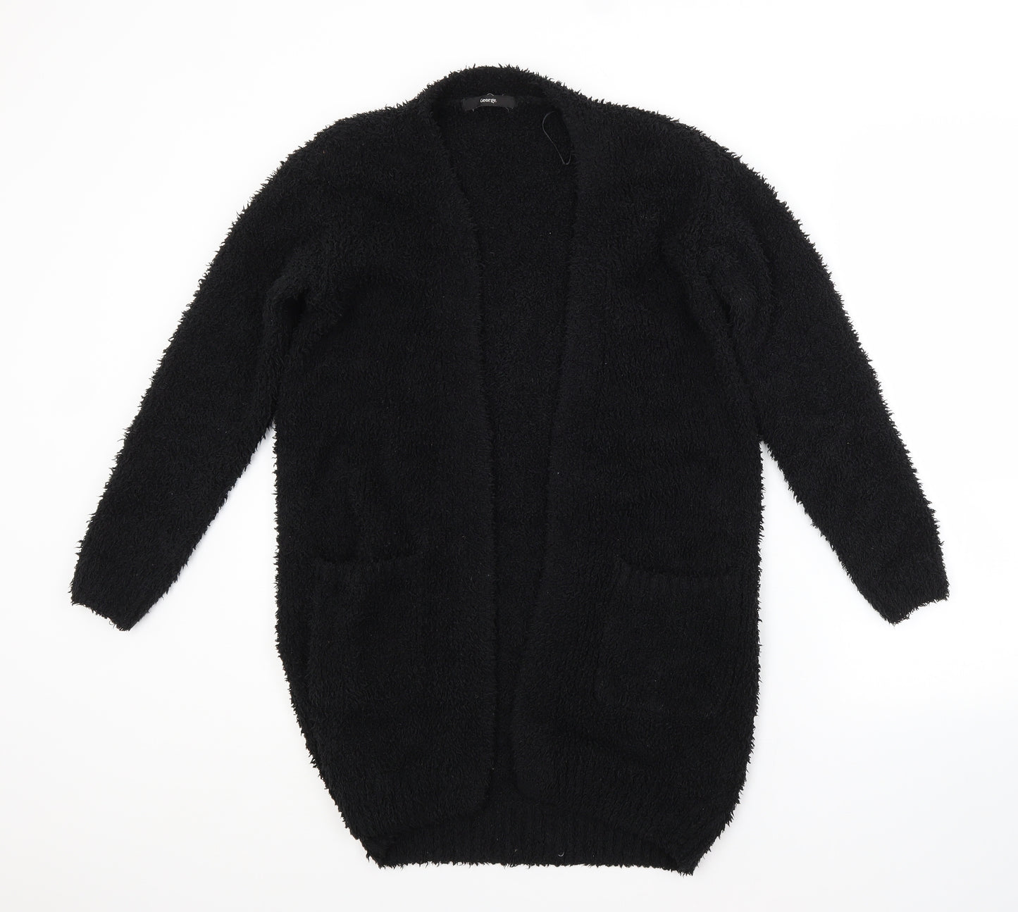 George Womens Black V-Neck   Pullover Jumper Size 8