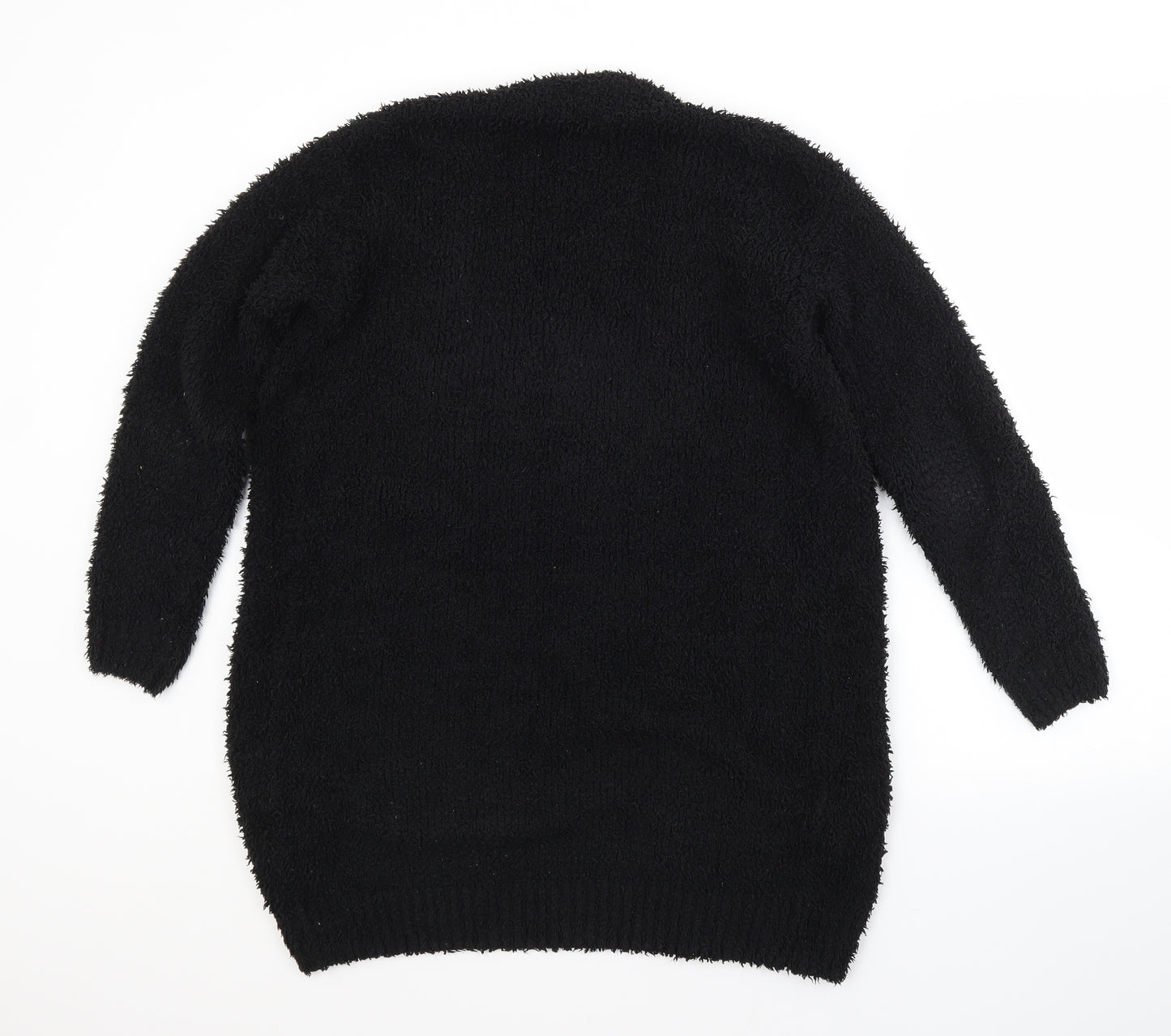 George Womens Black V-Neck   Pullover Jumper Size 8