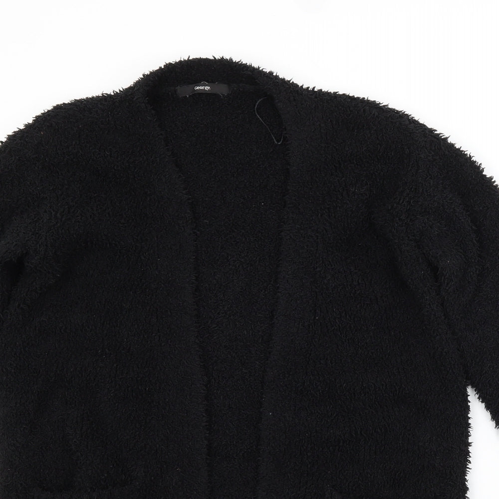 George Womens Black V-Neck   Pullover Jumper Size 8