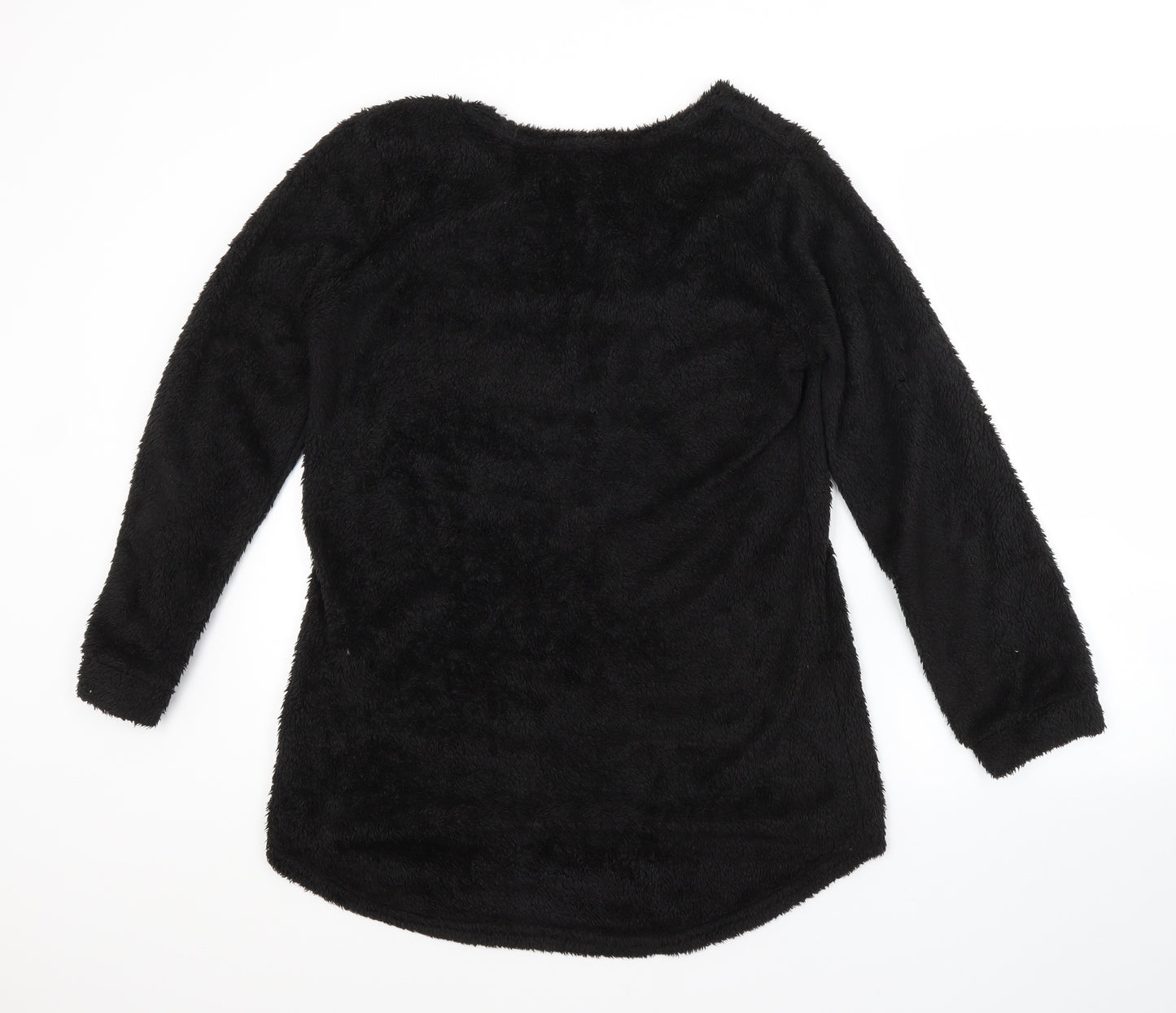 Preworn Womens Black Crew Neck  Cotton Pullover Jumper Size 2XL