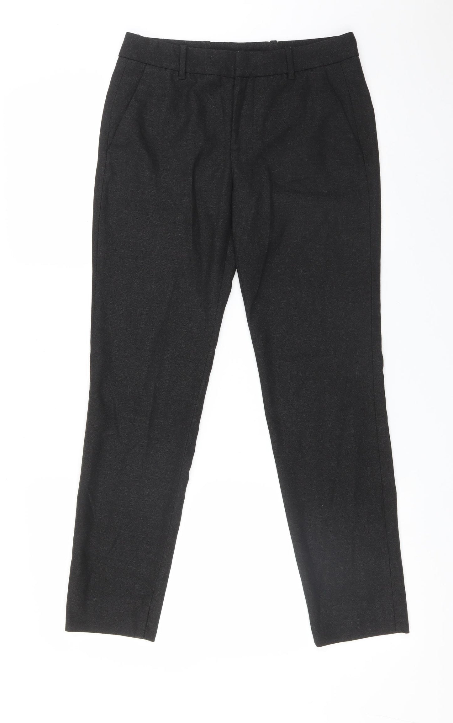 Zara Womens Black  Polyester Dress Pants Trousers Size 6 L27 in Regular