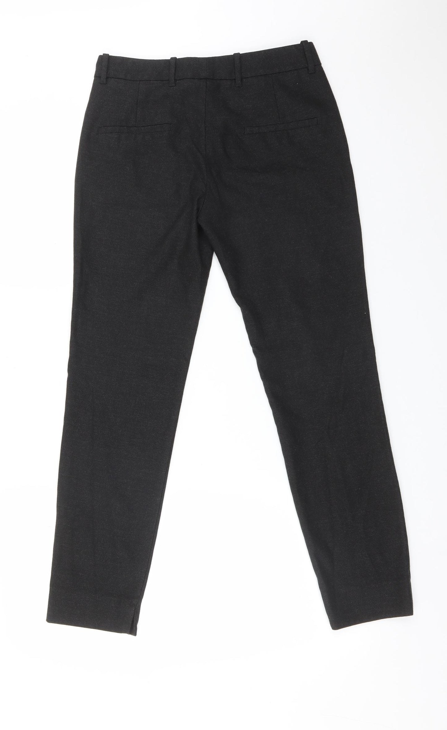 Zara Womens Black  Polyester Dress Pants Trousers Size 6 L27 in Regular