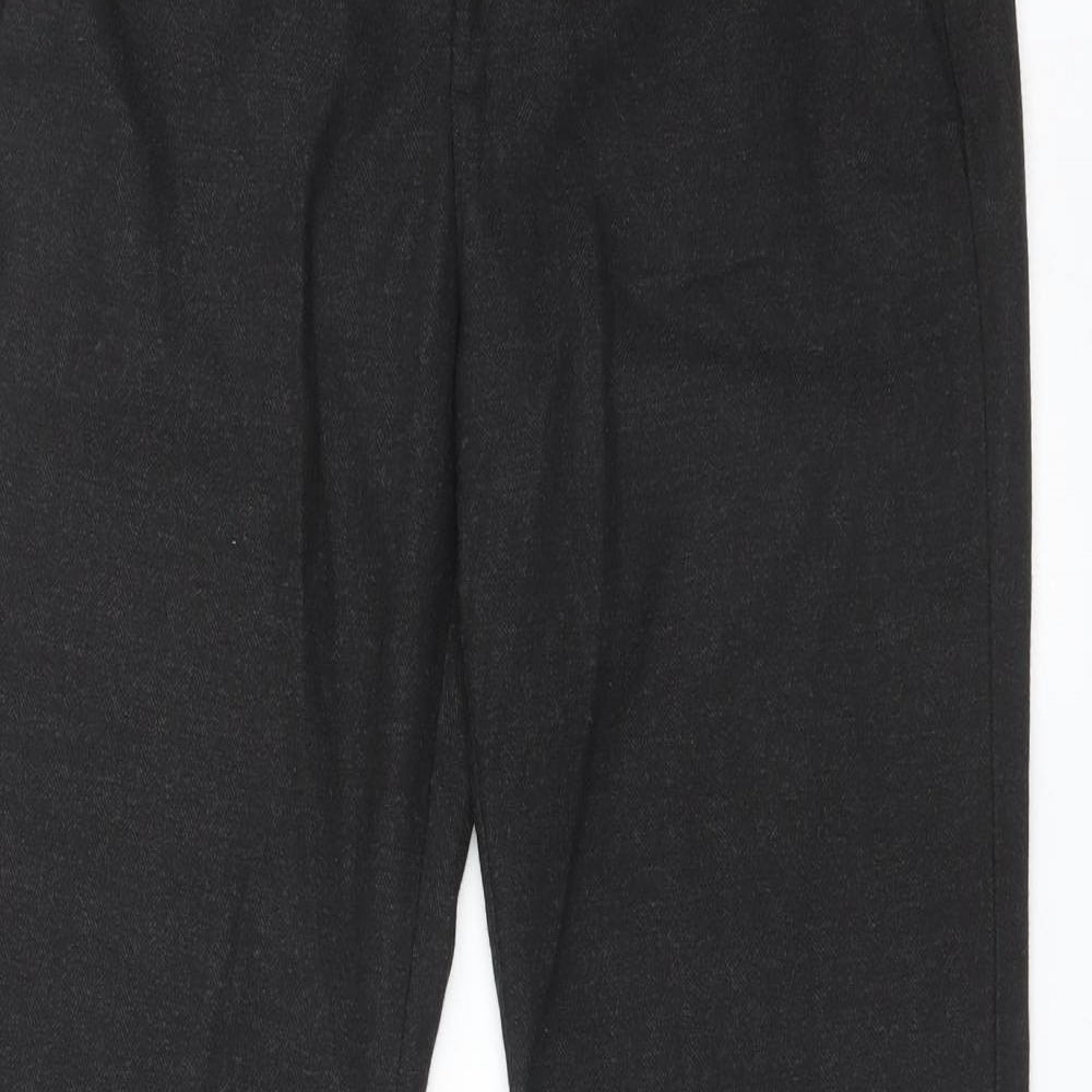 Zara Womens Black  Polyester Dress Pants Trousers Size 6 L27 in Regular