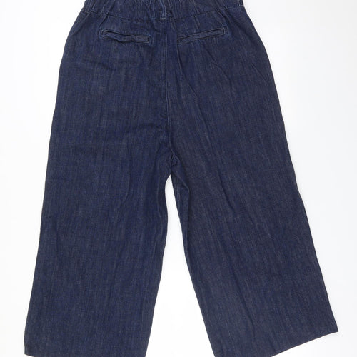 George Womens Blue  Cotton Wide-Leg Jeans Size 14 L22 in Regular