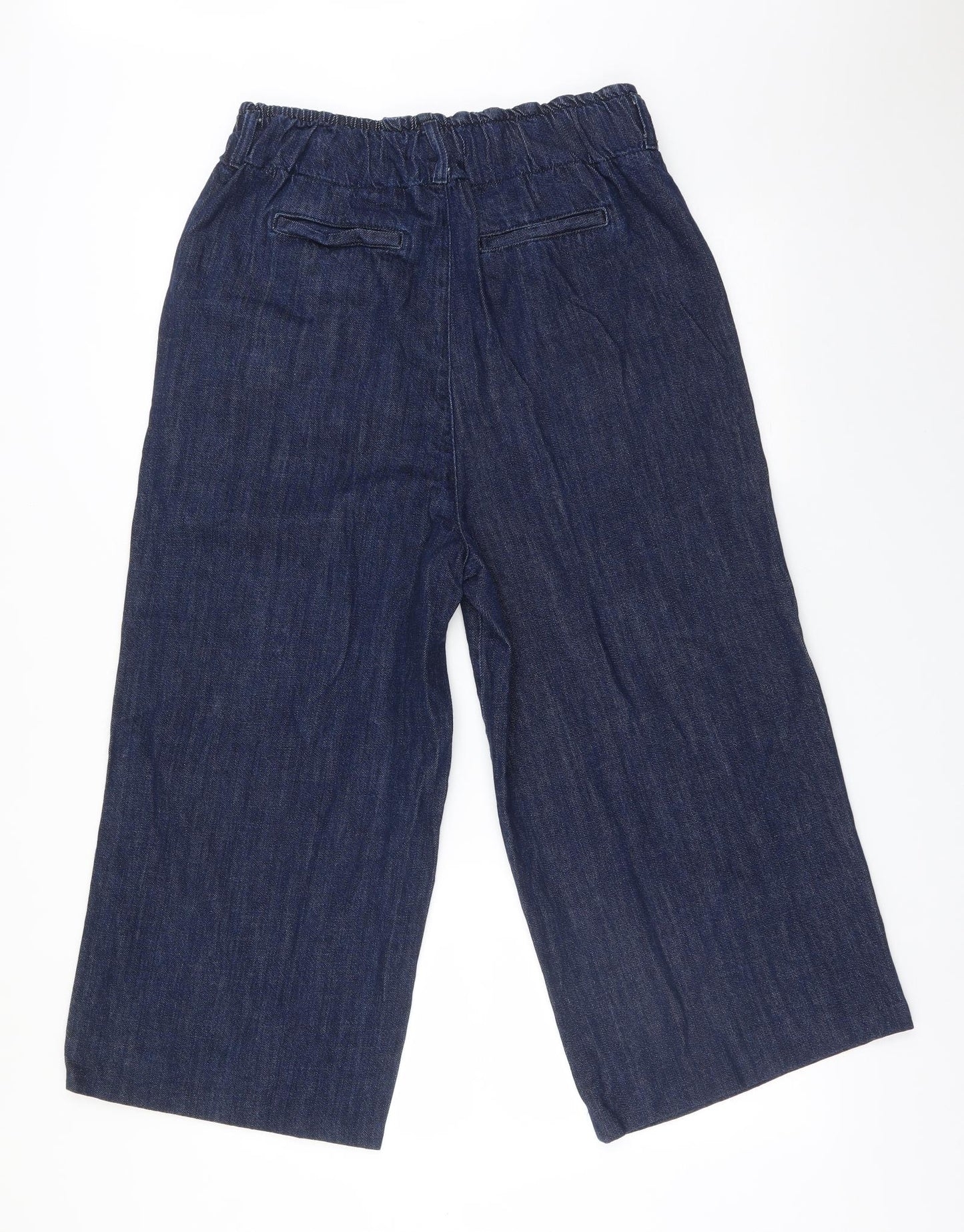 George Womens Blue  Cotton Wide-Leg Jeans Size 14 L22 in Regular
