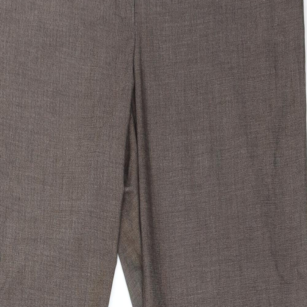 s.Oliver Womens Brown  Polyester Dress Pants Trousers Size 20 L33 in Regular