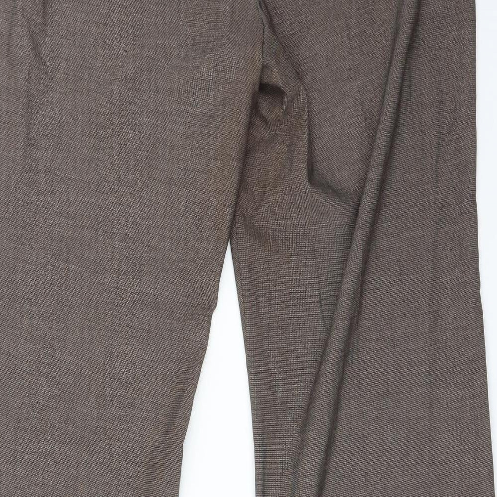 s.Oliver Womens Brown  Polyester Dress Pants Trousers Size 20 L33 in Regular