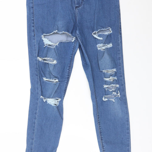 Topshop Womens Blue  Cotton Jegging Jeans Size 32 L32 in Regular