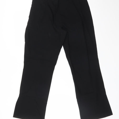 M&S Womens Black  Viscose  Trousers Size 14 L26 in Regular