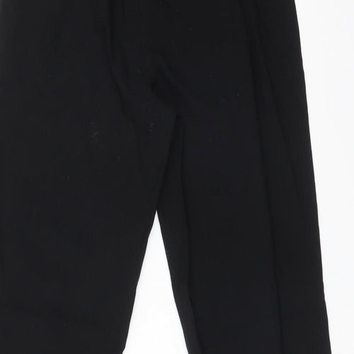 M&S Womens Black  Viscose  Trousers Size 14 L26 in Regular