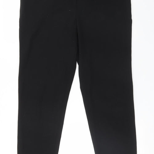 F&F Womens Black  Polyester Dress Pants Trousers Size 12 L27 in Regular